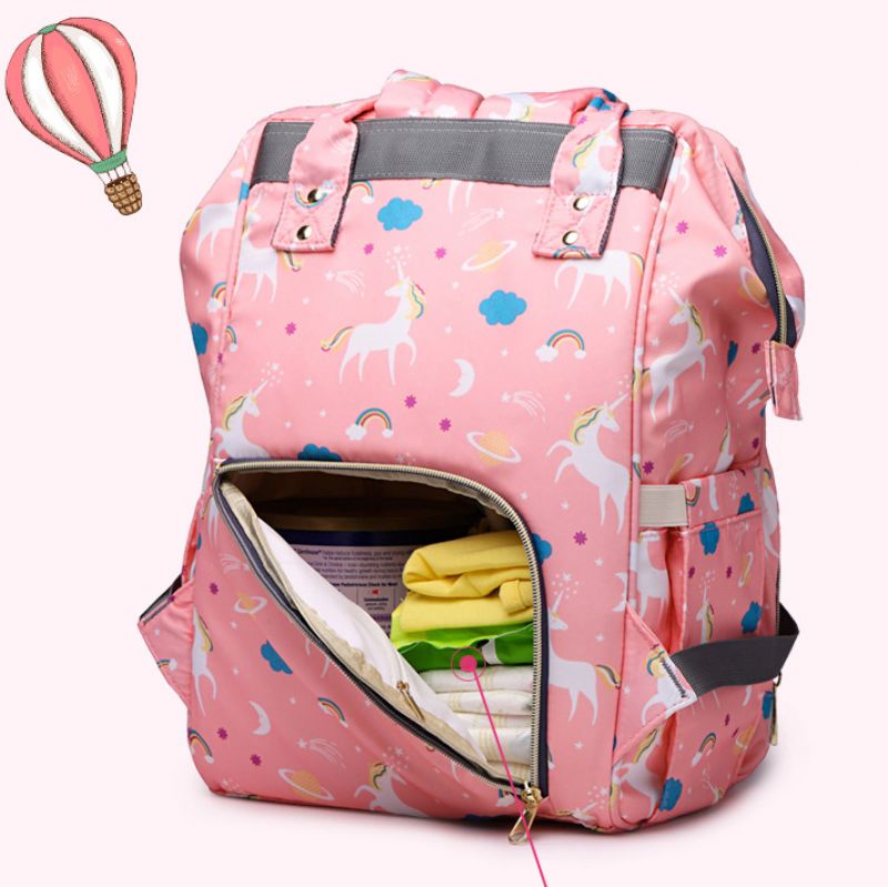 Unicorn Mummy Bag Ryggsekk Stor Kapasitet Fashion Baby Bag Out Bag