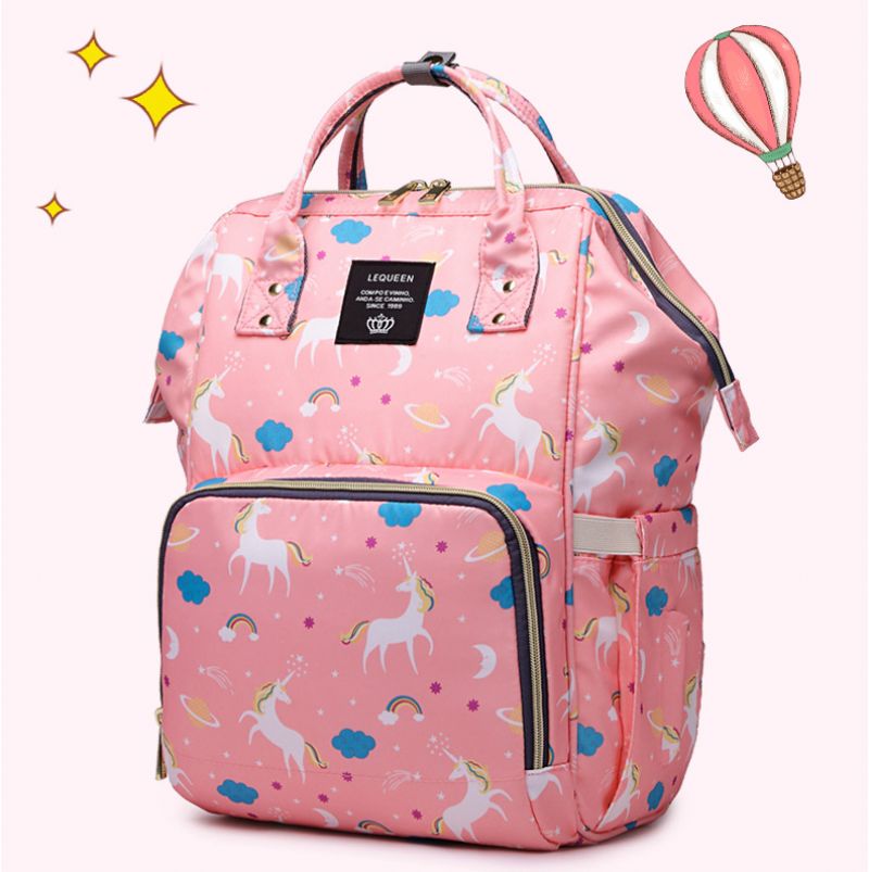 Unicorn Mummy Bag Ryggsekk Stor Kapasitet Fashion Baby Bag Out Bag