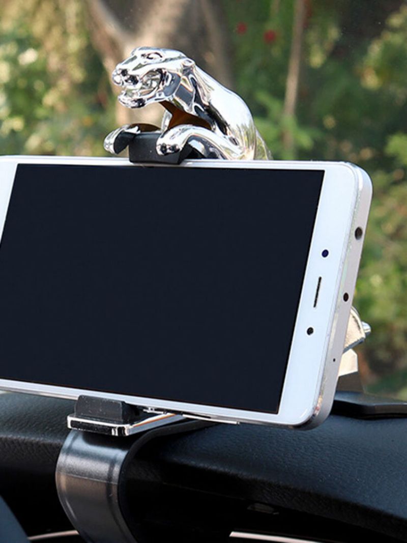 Universal Car Leopard Gps-navigasjon Dashboard Telefonholder 360-graders Telefonfeste Clip Stand Bracket