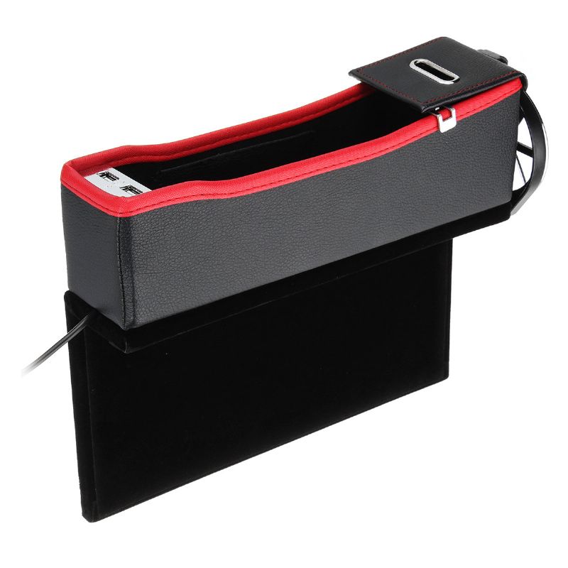 Usb-lader Bil Høyre Side Sete Spalte Oppbevaringsboks Gap Filler Organizer Catcher Box Koppholder