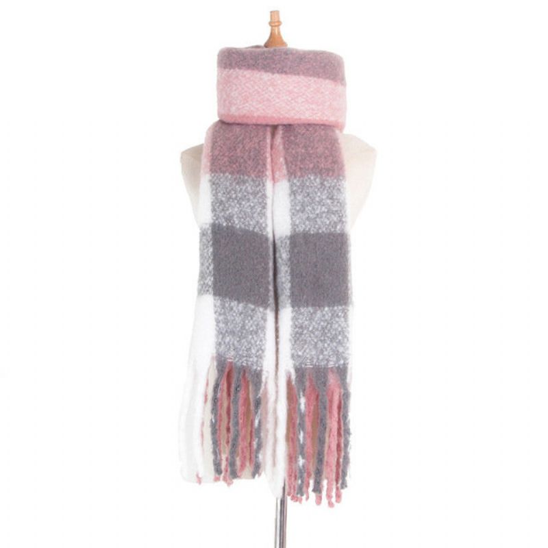 Nytt Circle Shawl Word Rough Scarf Ms. Thick Tassel Skjerf Sjal