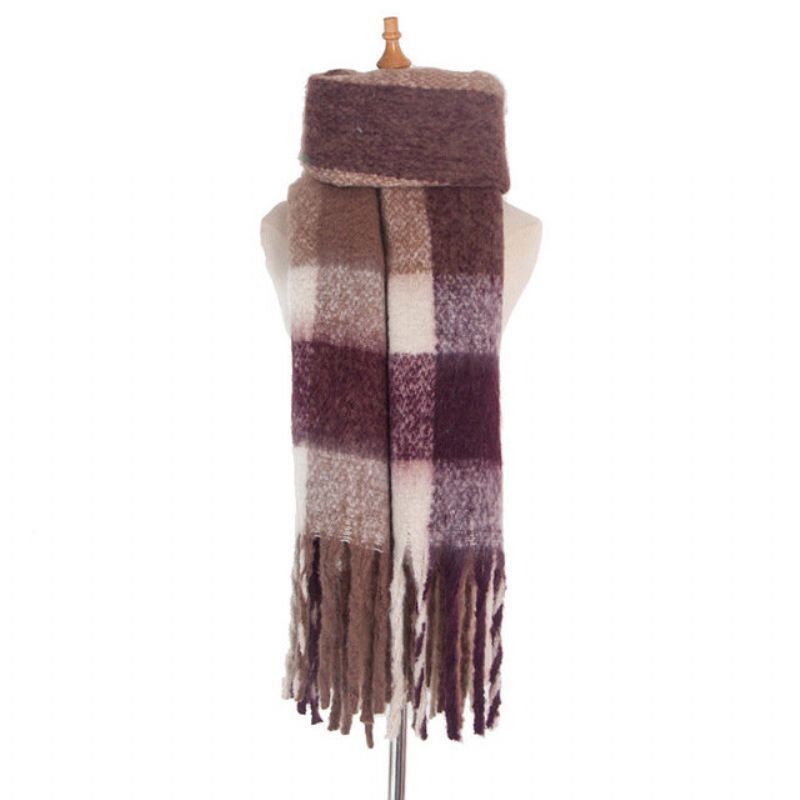 Nytt Circle Shawl Word Rough Scarf Ms. Thick Tassel Skjerf Sjal