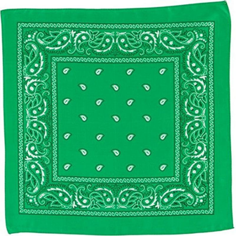 St. Patrick's Day Shamrock-tørkle Bomullsgrønn Shamrock-mønster Turban Square