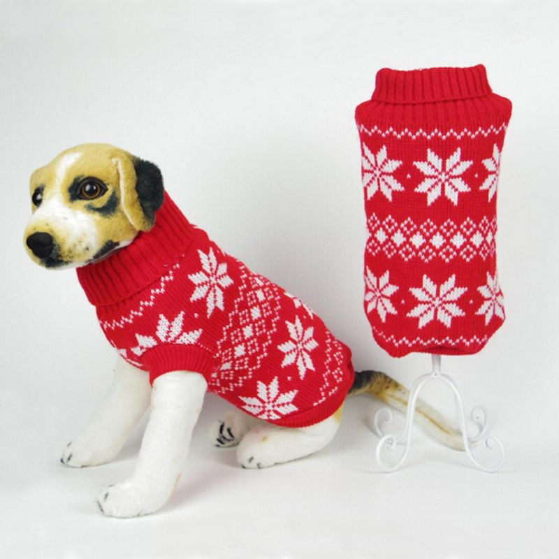 2 Farger Knitting Pet Genser Vest Hund Katt Varm Klær