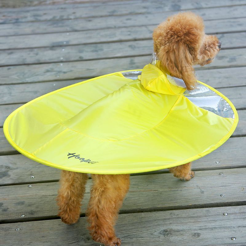 2 Farger Pet Dog Ufo-form Vanntett Regnfrakk Dog Raincape