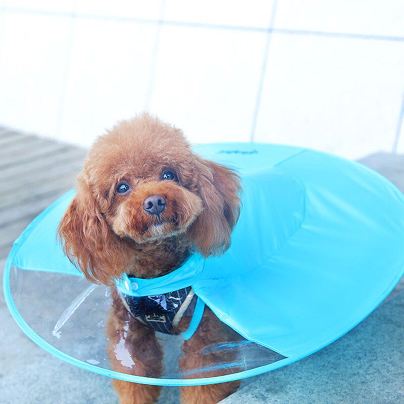 2 Farger Pet Dog Ufo-form Vanntett Regnfrakk Dog Raincape