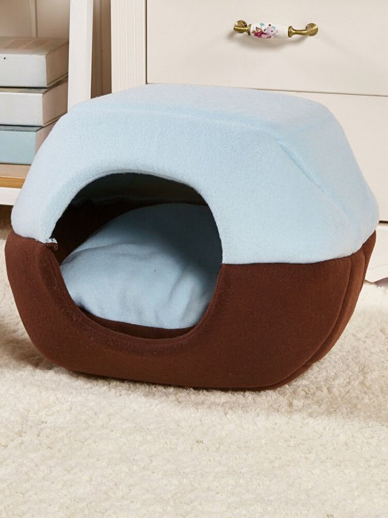 2 I 1 Cat Hund Cave Bed Vaskbar Dyreseng Myk Pet House Telt