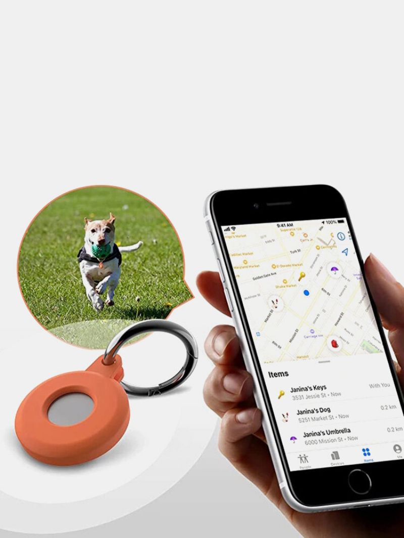 Apple Airtags Flytende Silikon Beskyttelseshylse For Locator Tracker Anti-tapt Enhet Nøkkelring