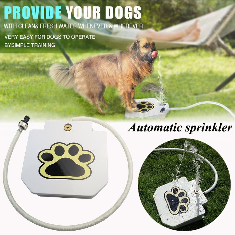 Automatisk Doggie Water Fontene Hunde Sprinkler Dispenser Paw Aktivert For Kjæledyr