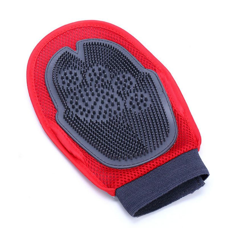 Bath Cleaning Brush Glove Pet Hund Katt Massasje Hår Pelsfjerning Grooming Groomer Wash