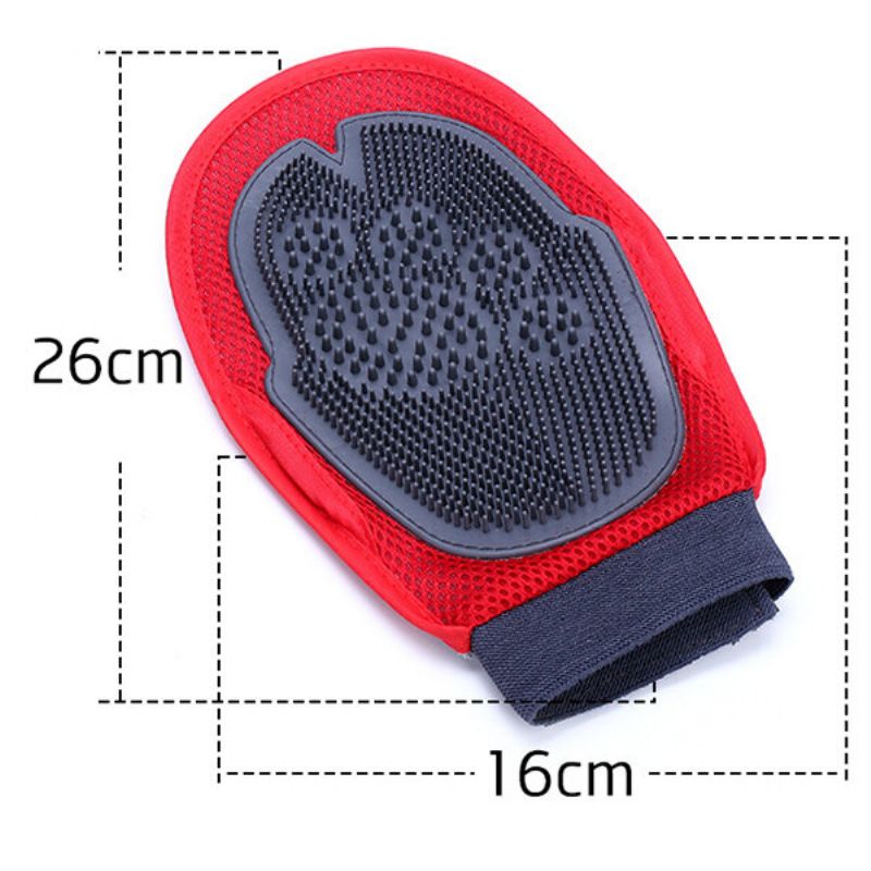 Bath Cleaning Brush Glove Pet Hund Katt Massasje Hår Pelsfjerning Grooming Groomer Wash