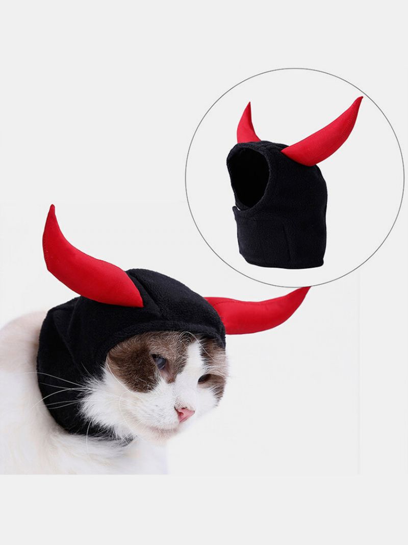 Christmas Pet Supplies Cat Pet Hodeplagg Katt Valp Horn Transformation Hat Hodeskjerf