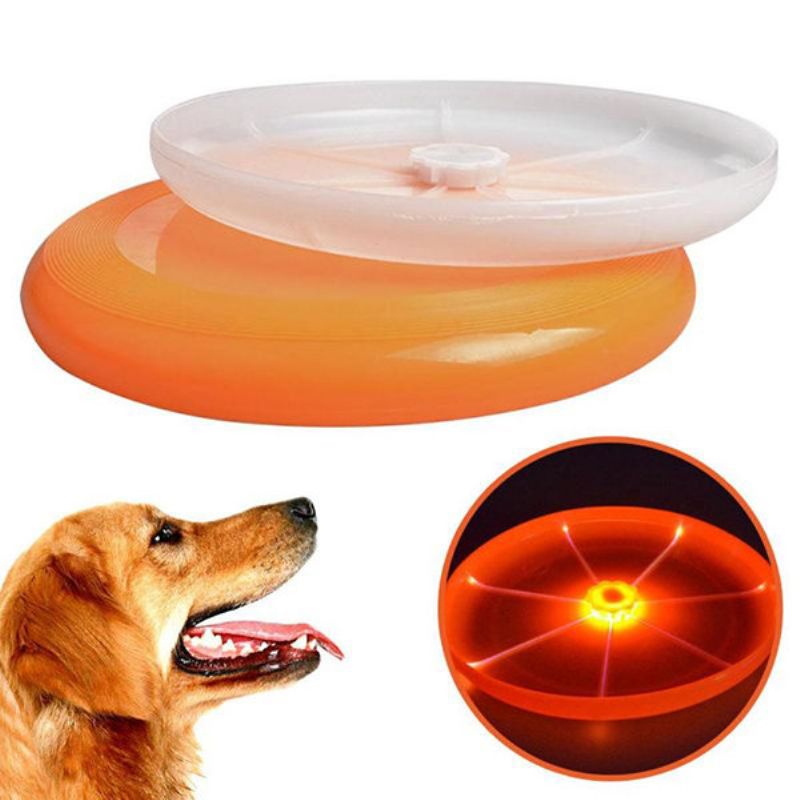 Flying Led Glow Disc Light Up Flashflight Night Outdoor Pet Hundeleker