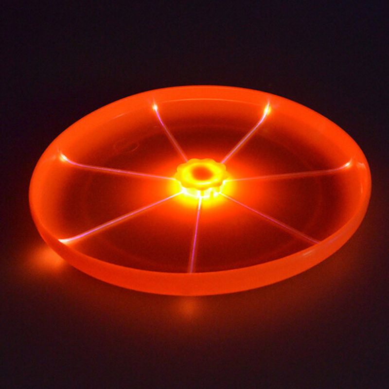 Flying Led Glow Disc Light Up Flashflight Night Outdoor Pet Hundeleker