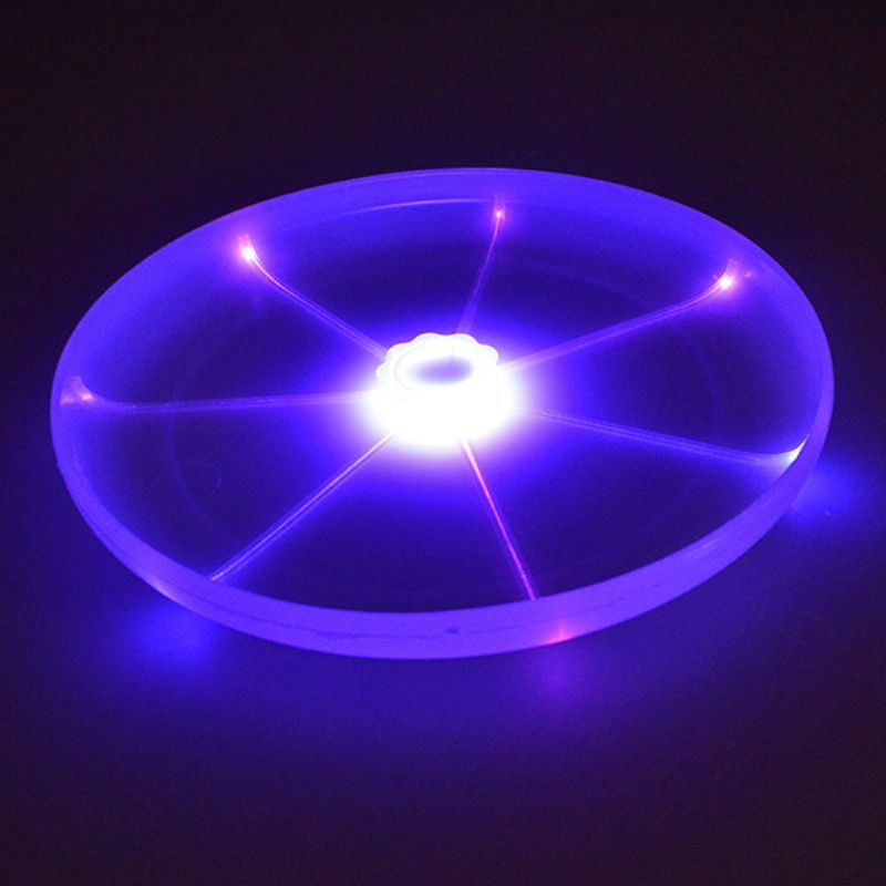 Flying Led Glow Disc Light Up Flashflight Night Outdoor Pet Hundeleker