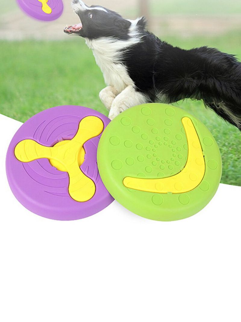 Gummi Pet Frisbee Hundeleke Kan Mate Hund Bowl Side Dyrehold Trening