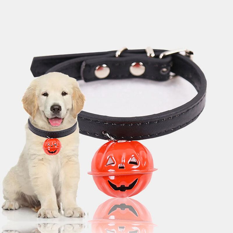 Halloween Ghost Festival Pumpkin Bells Hundehalsbånd Kan Henge Traction Cats Universal Pet Halsbånd