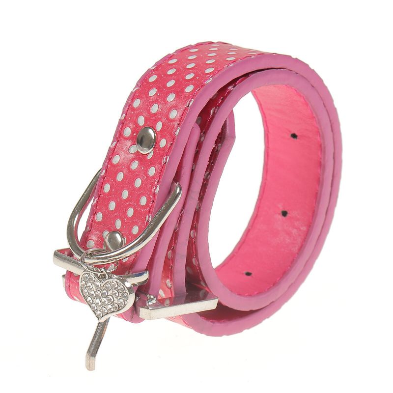 Justerbar Kjæledyrhund Pu Skinnhalsbåndspenne Puppy Bling Rhinestone Halsstropp