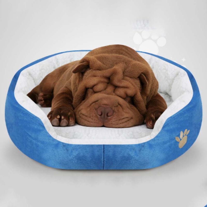 Kennel Ultra-myke Hundesenger Plysj Og Lam Cashmere Vaskbare Cute Peg Beds