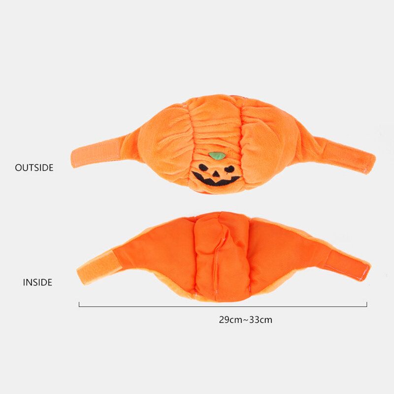 Kjæledyr Halloween Pumpkin Hat Teddy Dress Up Hund Katt Festtilbehør