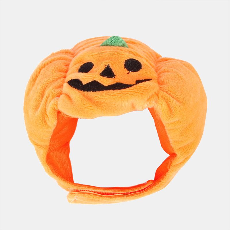 Kjæledyr Halloween Pumpkin Hat Teddy Dress Up Hund Katt Festtilbehør