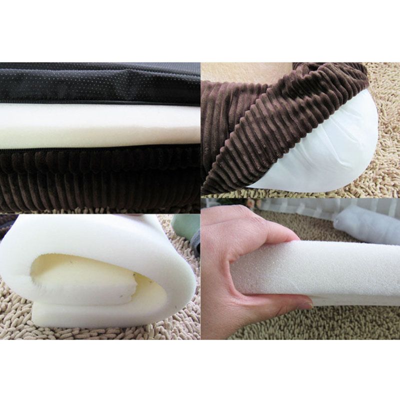 Luksus Corduroy Bolster Pet Dog Sovesofa Valp Fleece Sengematte For Stor Hund