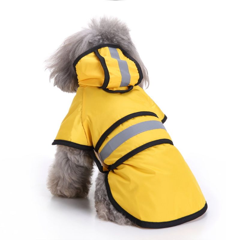 Mote Pet Raincoat Rainy Days Slicker Gul Regnfrakk