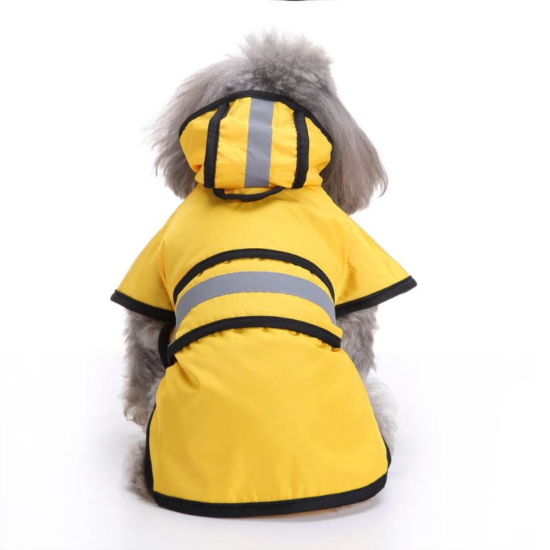 Mote Pet Raincoat Rainy Days Slicker Gul Regnfrakk