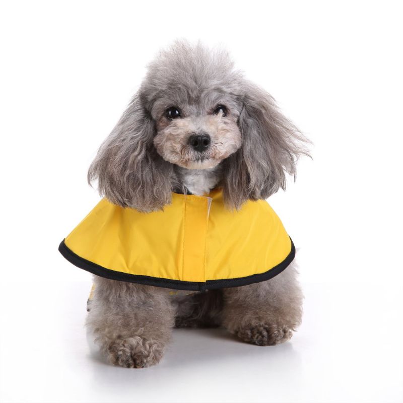 Mote Pet Raincoat Rainy Days Slicker Gul Regnfrakk