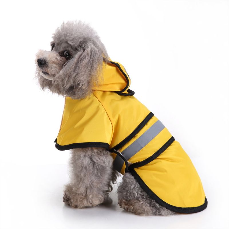 Mote Pet Raincoat Rainy Days Slicker Gul Regnfrakk