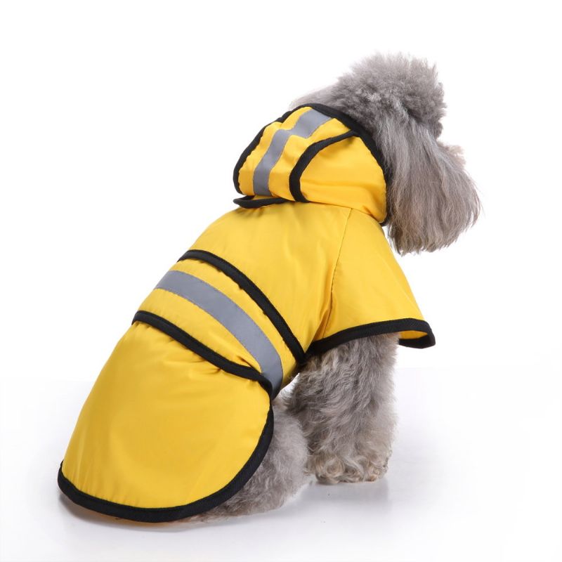 Mote Pet Raincoat Rainy Days Slicker Gul Regnfrakk