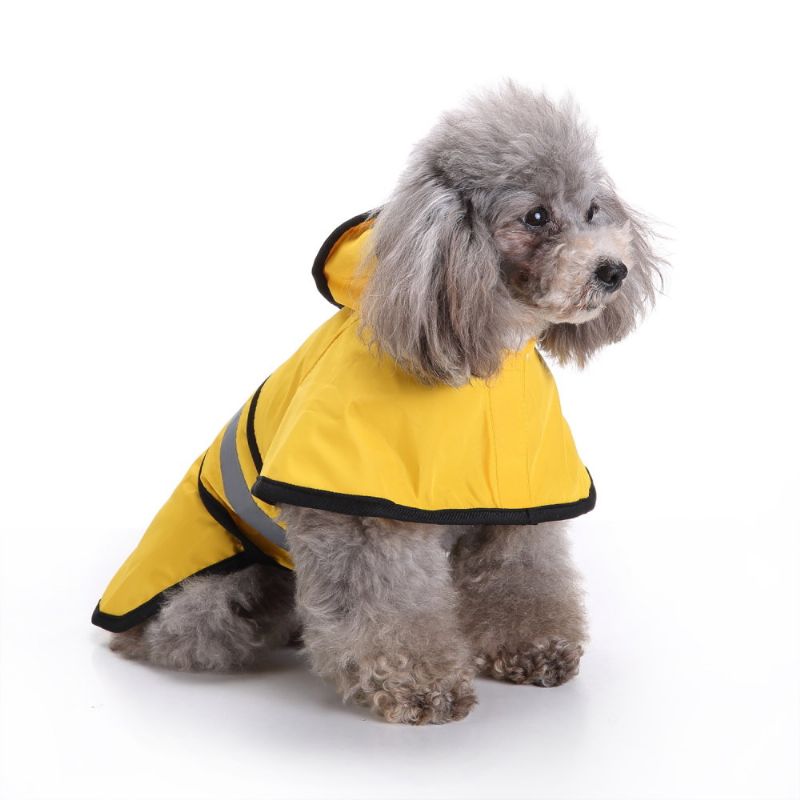 Mote Pet Raincoat Rainy Days Slicker Gul Regnfrakk