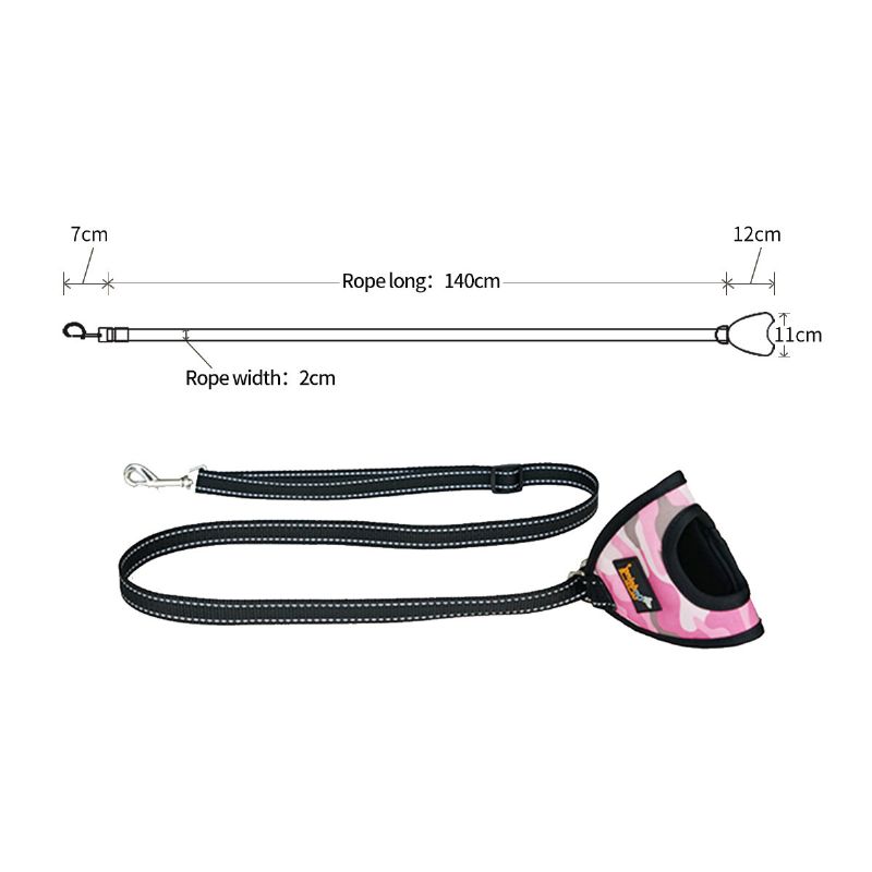 Ondoing Dog Leash Polstret Håndtak Hunde Training Reflekterende Webbing Heavy Duty