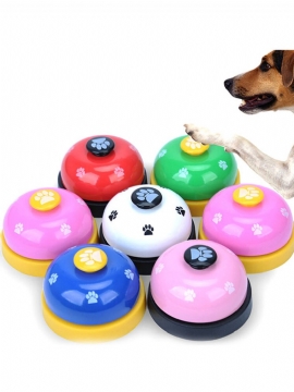 Pet Press Jingle Dog Cat Trainer Pet Intelligence Toy Footprints Bells Dog Ringer