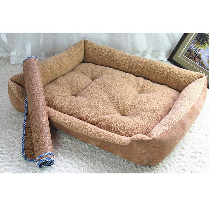 Semsket Skinn Plysj Pet Dog Sovesofa Kennel Valp Vinter Varm Sofa For Stor Størrelse Hund