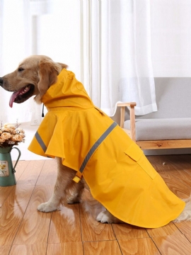 Sm Dog Raincoat Leisure Vanntett Lett Reflekterende Regnjakke Med Hettegenser For Små Middels Store Hunder