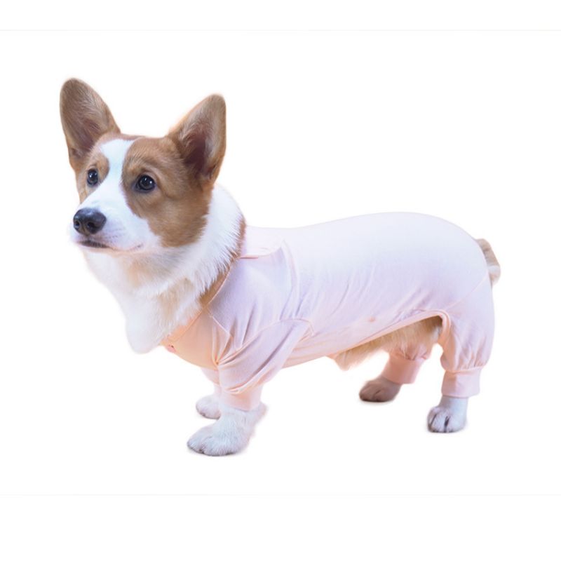 Stretch Søt Kjæledyrpyjamas For Små Og Mellomstore Hunder Hjemmeklær Alt Inkludert Anti-hår Corgi-klær