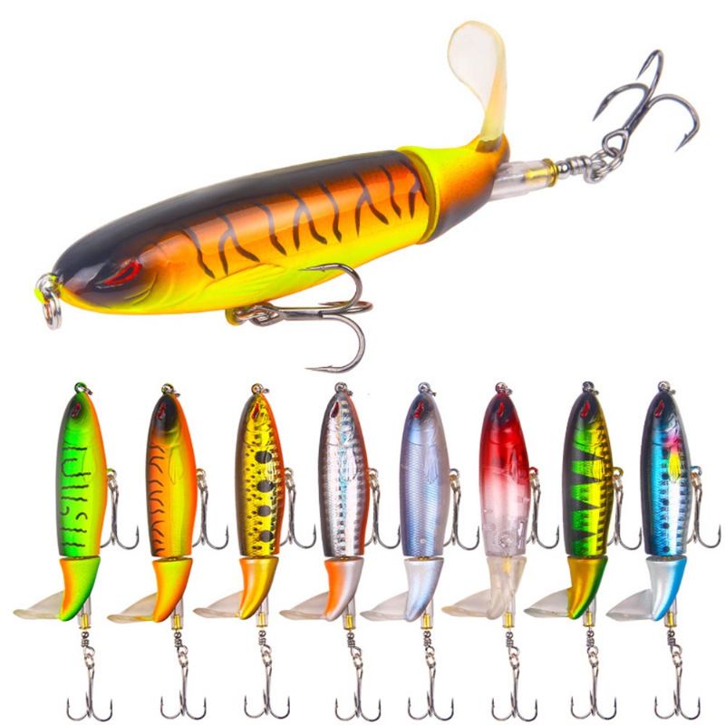 Mock Fish Model Hard Minnow Fishing Lokker Agn Med Propell Delikat Fiske Sveiv Agn Jigging Bass