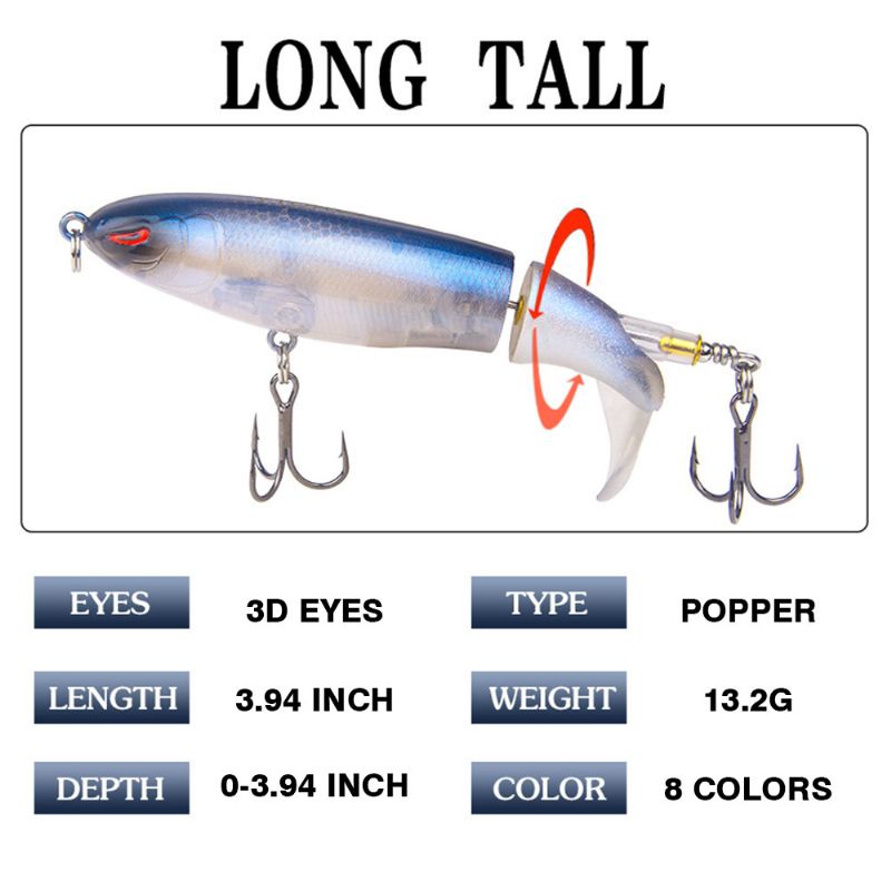 Mock Fish Model Hard Minnow Fishing Lokker Agn Med Propell Delikat Fiske Sveiv Agn Jigging Bass