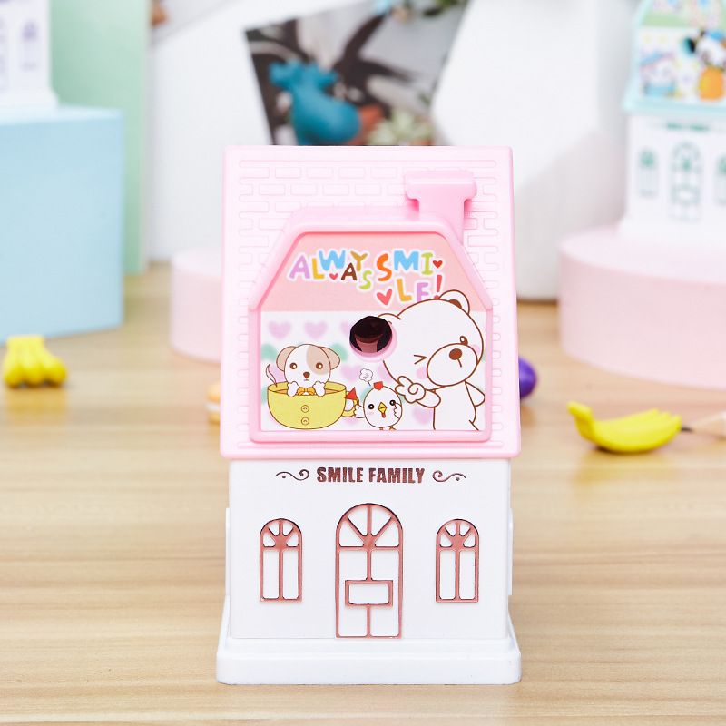 7901 Cute Pet Cottage Blyantspisserer Mote Kreativ Blyantspisser Skarp Farge Bly Vend