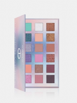 18 Farger Northern Lights Eyeshadow Palette Shining Glitter Glatt Øyenskygge Powder Shimmer