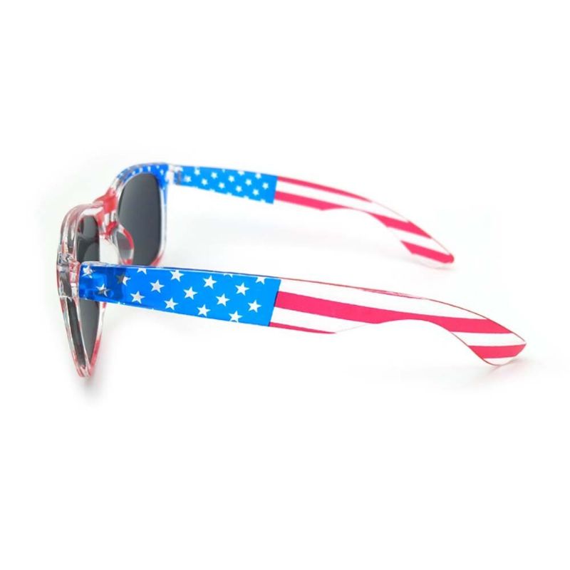 American America Usa Flag Solbriller Patriotic Clear Frame Klassisk 80-tallet