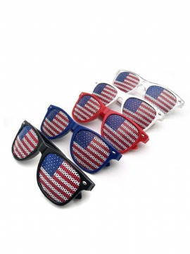 Amerikansk Flagg Us Patriotic Design Plast Shutter Briller Shades Solbriller For Independence Day Party Decoration