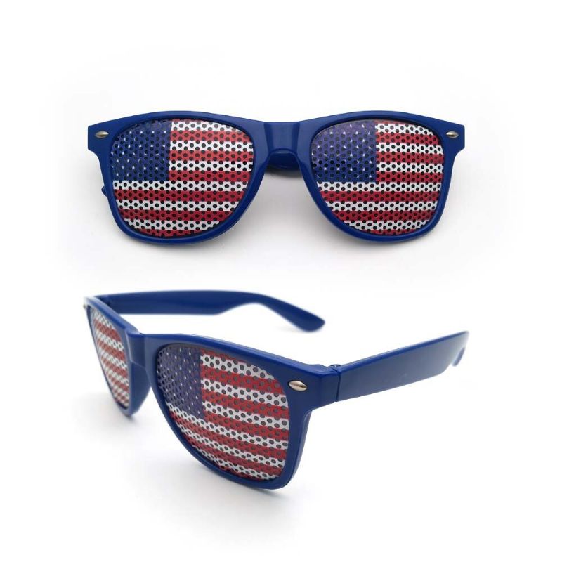 Amerikansk Flagg Us Patriotic Design Plast Shutter Briller Shades Solbriller For Independence Day Party Decoration