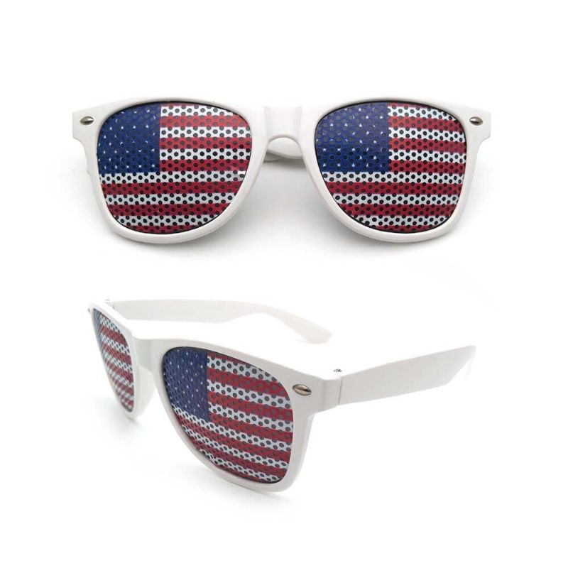 Amerikansk Flagg Us Patriotic Design Plast Shutter Briller Shades Solbriller For Independence Day Party Decoration