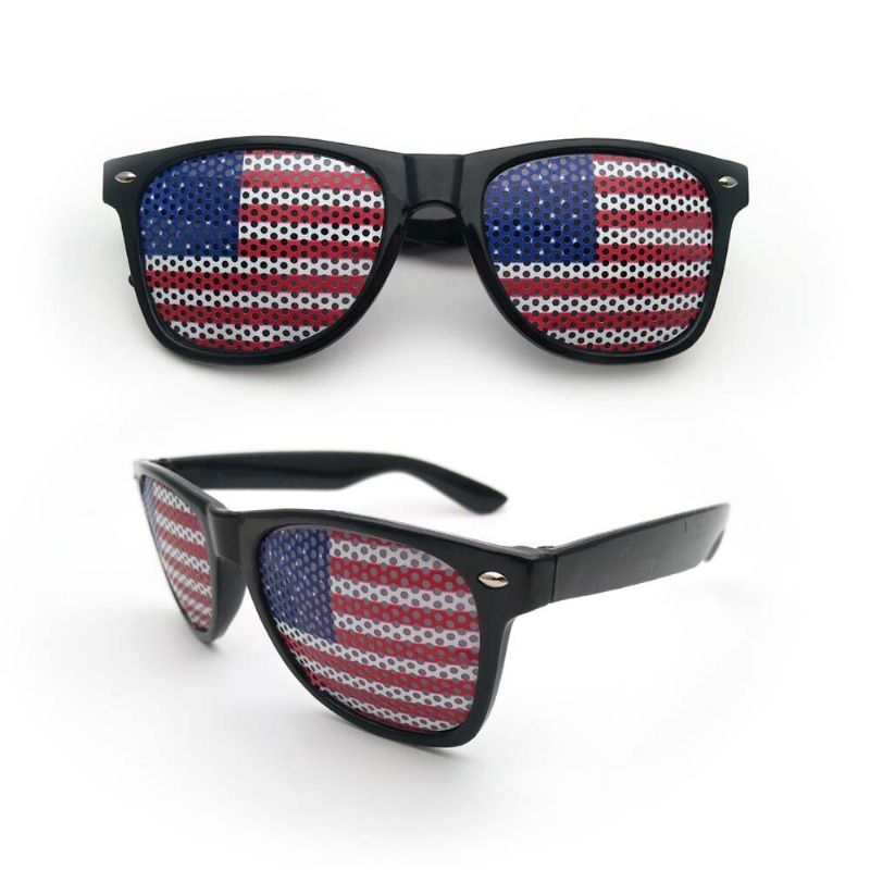 Amerikansk Flagg Us Patriotic Design Plast Shutter Briller Shades Solbriller For Independence Day Party Decoration