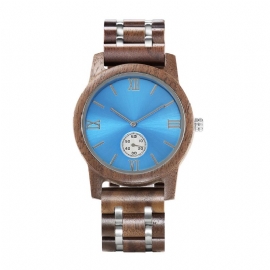 Casual Wood Watch Med Watchcase Og Armbånd For Unisex Bruk Vanntett Japansk Quartz Movement Tre-stål-blandet Armbåndsur