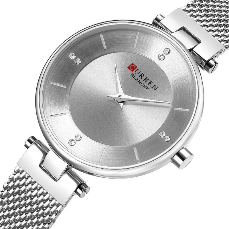 Curren 9031 Ultra Thin Dial Case Elegant Design Dame Watch Full Steel Quartz