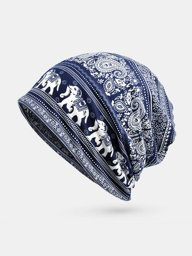 Dame Bomull Elefant Retro Lue Lue Turban Kjemoterapi Cap