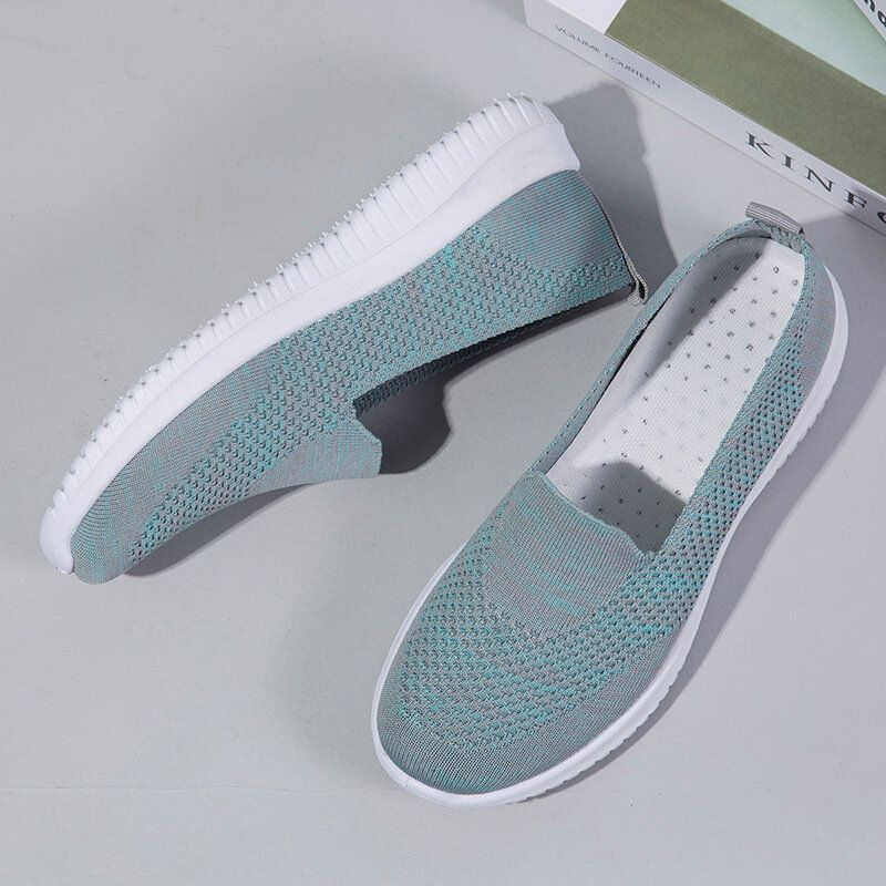 Dame Komfortable Mesh Slip On Pattern Sport Walking Sko